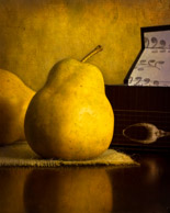 Still Life with Pears and paper box. / 
